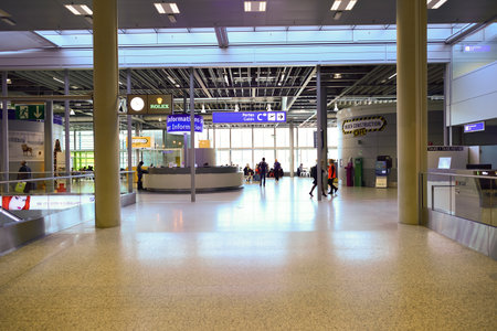 GENEVA, SWITZERLAND - NOVEMBER 19, 2015: interior of Geneva Airport. Geneva International Airport is...