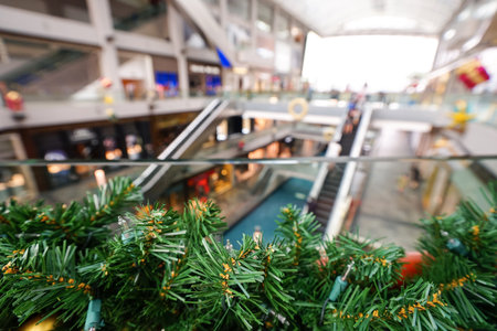 SINGAPORE - NOVEMBER 08, 2015: decorations at The Shoppes at Marina Sands for the Christmas celebrations. The Shoppes at Marina Bay Sands is one of Singapore's largest luxury shopping mallsのeditorial素材