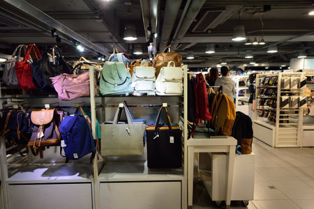 HONG KONG - NOVEMBER 02, 2015: interior of a boutique in New Town Plaza. New Town Plaza is a...