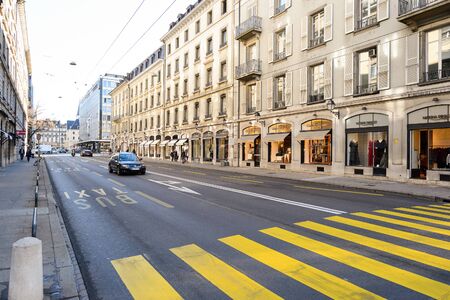 GENEVA, SWITZERLAND - NOVEMBER 18, 2015: view of Geneva. Geneva is a global city, a financial...