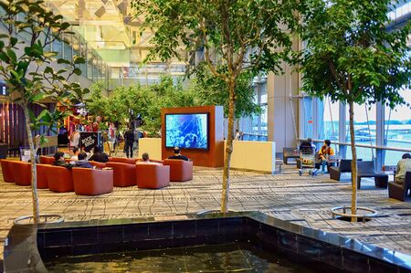 SINGAPORE - NOVEMBER 03, 2015: interior of Changi Airport. Singapore Changi Airport, is the primary...