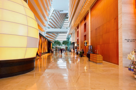 SINGAPORE - NOVEMBER 08, 2015: inside the Marina Bay Sands Hotel. Marina Bay Sands is an integrated resort fronting Marina Bay in Singaporeのeditorial素材