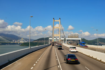 HONG KONG - JUNE 04, 2015: streets of Hong Kong. Hong Kong, is an autonomous territory on the southern coast of China at the Pearl River Estuary and the South China Seaのeditorial素材