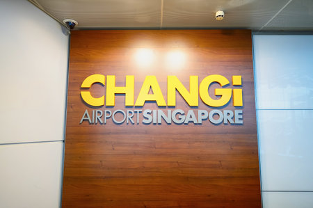 SINGAPORE - NOVEMBER 09, 2015: interior of Changi Airport. Singapore Changi Airport, is the primary civilian airport for Singapore, and one of the largest transportation hubs in Southeast Asiaのeditorial素材