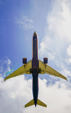 PHUKET, THAILAND - NOVEMBER 06, 2015: Aeroflot Boeing-777 take-off. Aeroflot, is the flag carrier and largest airline of the Russian Federation.のeditorial素材