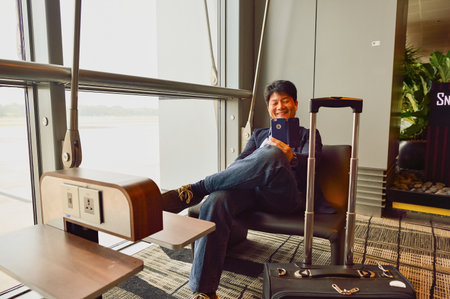 SINGAPORE - NOVEMBER 04, 2015: interior of Changi Airport. Singapore Changi Airport, is the primary civilian airport for Singapore, and one of the largest transportation hubs in Southeast Asiaのeditorial素材