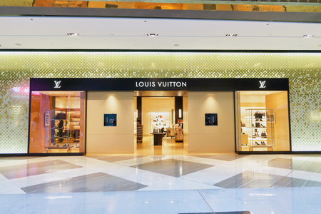 DUBAI - OCTOBER 15, 2014: shop window of the Louis Vuitton store. Louis Vuitton is a French fashion...