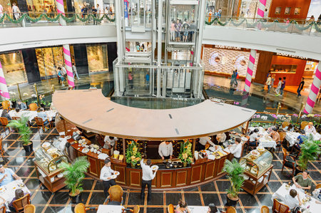 SINGAPORE - NOVEMBER 08, 2015: interior of The Shoppes at Marina Bay Sands. The Shoppes at Marina...