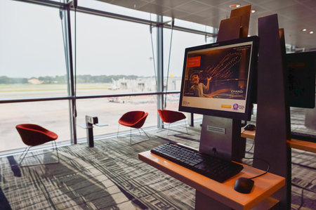 SINGAPORE - NOVEMBER 04, 2015: interior of Changi Airport. Singapore Changi Airport, is the primary...