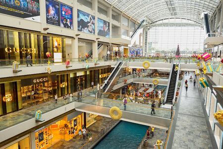 SINGAPORE - NOVEMBER 08, 2015: interior of The Shoppes at Marina Bay Sands. The Shoppes at Marina...