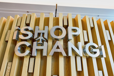 SINGAPORE - NOVEMBER 07, 2015: interior of Changi Airport. Singapore Changi Airport, is the primary civilian airport for Singapore, and one of the largest transportation hubs in Southeast Asiaのeditorial素材