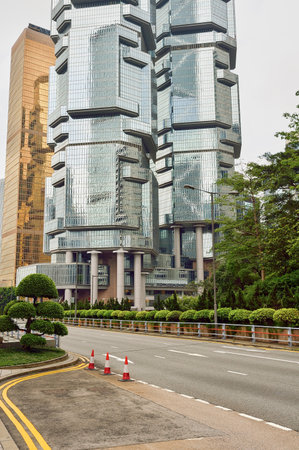 HONG KONG - JUNE 02, 2015: streets of Hong Kong. Hong Kong, is an autonomous territory on the southern coast of China at the Pearl River Estuary and the South China Seaのeditorial素材