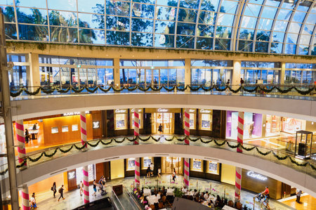 SINGAPORE - NOVEMBER 08, 2015: interior of The Shoppes at Marina Bay Sands. The Shoppes at Marina...
