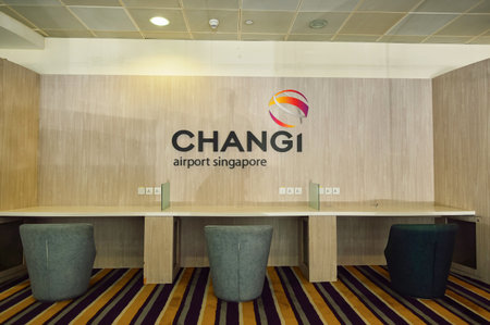 SINGAPORE - NOVEMBER 09, 2015: interior of Changi Airport. Singapore Changi Airport, is the primary civilian airport for Singapore, and one of the largest transportation hubs in Southeast Asiaのeditorial素材