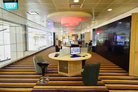 SINGAPORE - NOVEMBER 09, 2015: interior of Changi Airport. Singapore Changi Airport, is the primary...