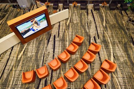 SINGAPORE - NOVEMBER 10, 2015: interior of Changi Airport. Singapore Changi Airport, is the primary civilian airport for Singapore, and one of the largest transportation hubs in Southeast Asiaのeditorial素材