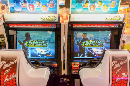 SHENZHEN, CHINA - MAY 25, 2015: interior of game zone in COCO Park shopping center. COCO Park in Longgang District is a popular shopping, dining and leisure destinationのeditorial素材