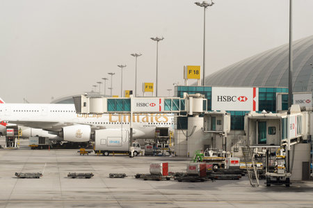 DUBAI, UAE - MARCH 10, 2015: Dubai International Airport. It is an international airport serving...