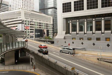 HONG KONG - MAY 05, 2015: Hong Kong downtown. Hong Kong is a semi-autonomous city state on the...