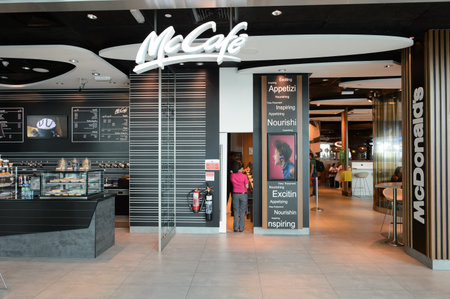 DUBAI, UAE - MARCH 10, 2015: DXB airport interior. Dubai International Airport is the primary...