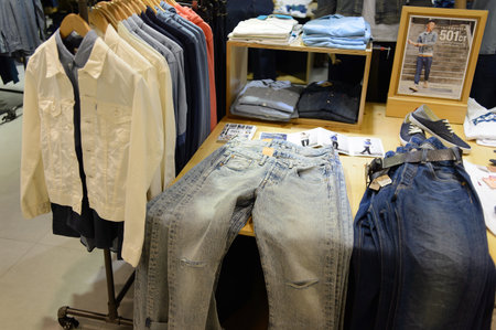 HONG KONG - APRIL 03, 2015: New Town Plaza interior. New Town Plaza is a shopping mall in the town centre of Sha Tin in Hong Kong. Developed by Sun Hung Kai Properties.のeditorial素材