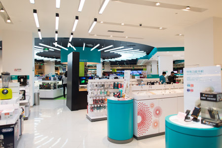 SHENZHEN, CHINA - JANUARY 19, 2015: shopping center interior in ShenZhen. ShenZhen is regarded as...
