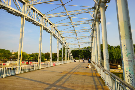 PARIS - SEP 08: Paris downtown on September 08, 2014 in Paris, France. Paris, aka City of Love, is a popular travel destination and a major city in Europeのeditorial素材