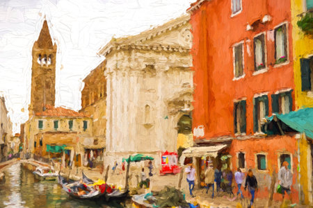 The street in Veniceのeditorial素材