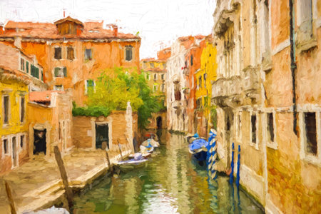 The canal in Veniceのeditorial素材