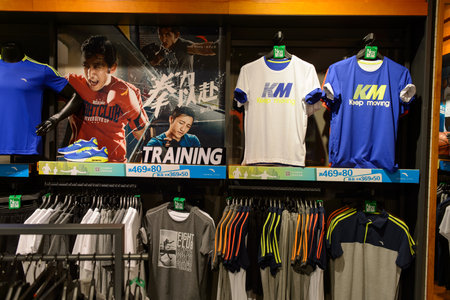 SHENZHEN, CHINA - MAY 25, 2015: COCO Park shopping center interior. Shenzhen is a major city in the south of Southern China's Guangdong Province, situated immediately north of Hong Kong Special Administrative Region.のeditorial素材
