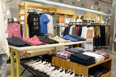 SHENZHEN, CHINA - MAY 25, 2015: COCO Park shopping center interior. Shenzhen is a major city in the south of Southern China's Guangdong Province, situated immediately north of Hong Kong Special Administrative Region.のeditorial素材