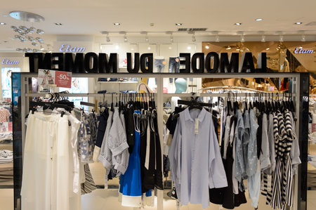 SHENZHEN, CHINA - MAY 17, 2015: shopping center interior. Shenzhen is a major city in the south of...