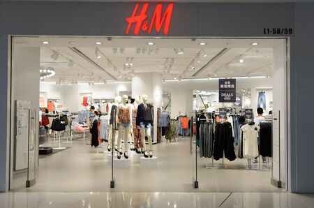 SHENZHEN, CHINA - MAY 17, 2015: shopping center interior. Shenzhen is a major city in the south of...