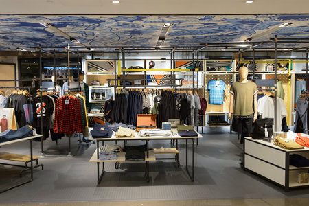 HONG KONG - JUNE 01, 2015: Hong Kong shopping mall interior. Hong Kong shopping malls are some of...