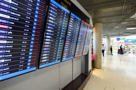 BANGKOK, THAILAND - JUNE 19, 2015: Suvarnabhumi Airport interior. Suvarnabhumi Airport is one of two...