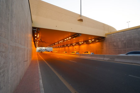 Tunnel in central area of the city.のeditorial素材