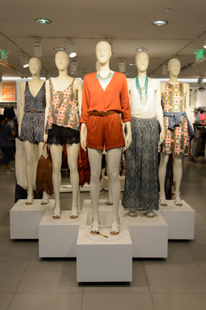 HONG KONG - JUNE 04, 2015: Hong Kong shopping mall interior. Hong Kong shopping malls are some of...