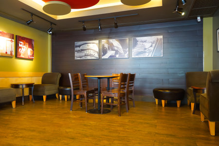 PHUKET, THAILAND - NOV 10: Starbucks cafe interior on November 10, 2014. Starbucks Corporation is an...