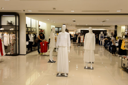 HONG KONG - MAY 05, 2015: Hong Kong shopping mall interior. Hong Kong shopping malls are some of the...