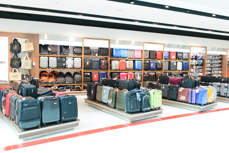 DUBAI, UAE - MARCH 31: duty free zone in airport on March 31, 2014 in Dubai. Dubai International Airport is an international airport serving Dubai. It is a major airline hub in the Middle East, and is the main airport of Dubai.のeditorial素材