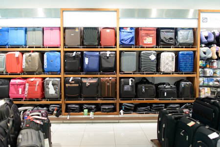 DUBAI, UAE - MARCH 31: duty free zone in airport on March 31, 2014 in Dubai. Dubai International Airport is an international airport serving Dubai. It is a major airline hub in the Middle East, and is the main airport of Dubai.のeditorial素材