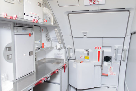 Door in jet aircraftのeditorial素材