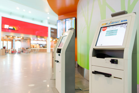 KUALA LUMPUR-MAY 06: airport interior on MAY 06, 2014 in Kuala Lumpur, Malaysia. Kuala Lumpur International Airport (KLIA) is Malaysia's main international airport and one of the major airports of South East Asiaのeditorial素材