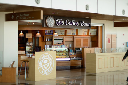 KUCHING - MAY 06: cafe in Kuching airport on May 06, 2014 in Kuching, Malaysia. Kuching is the capital and the most populous city in the state of Sarawak in Malaysiaのeditorial素材