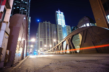 One of bridge in downtown of Chicagoのeditorial素材