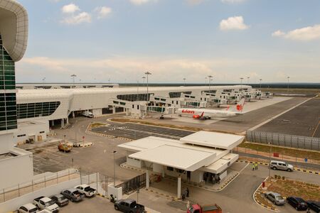 KUALA LUMPUR-MAY 06: KLIA airport on MAY 06, 2014 in Kuala Lumpur, Malaysia. Kuala Lumpur International Airport (KLIA) is Malaysia's main international airport and one of the major airports of South East Asiaのeditorial素材
