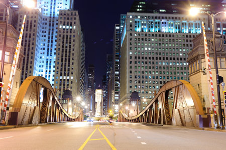 One of bridge in downtown of Chicagoのeditorial素材