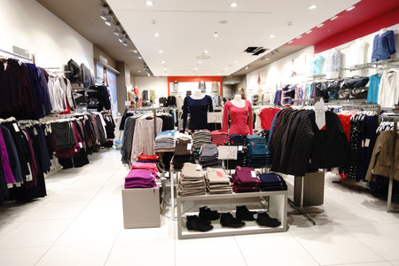 PARIS - SEPTEMBER 08: modern boutique interior on September 08, 2014 in Paris, France. Paris, aka City of Love, is a popular travel destination and a major city in Europeのeditorial素材