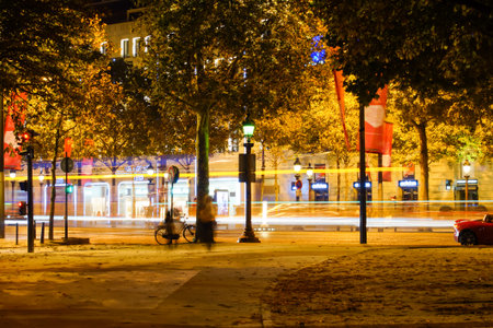 PARIS - SEP 07: Paris at night on September 07, 2014 in Paris, France. Night Paris have magic atmosphere without which any trip to Paris would be incompleteのeditorial素材