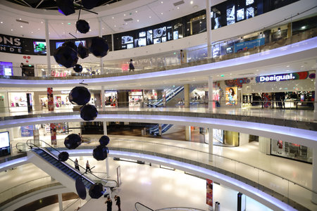 PARIS - SEPTEMBER 08: modern shopping center on September 08, 2014 in Paris, France. Paris, aka City...